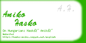 aniko hasko business card